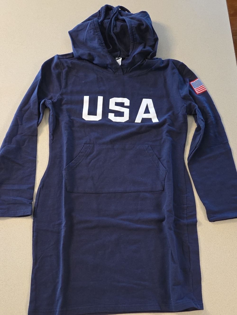 VENUS Navy Hooded Sweatshirt Coverup
